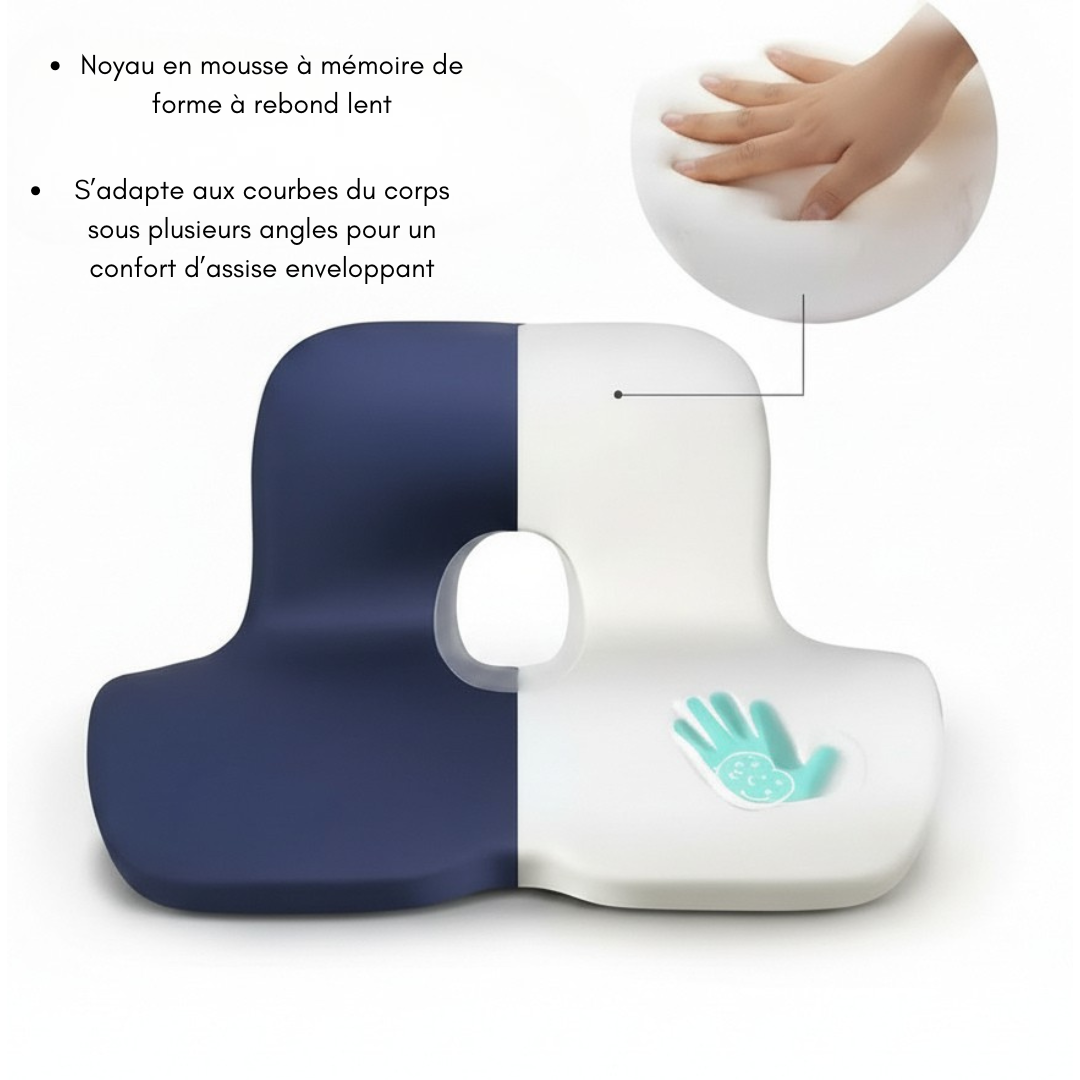Coussin d’assise ergonomique – Soutien lombaire & confort longue durée